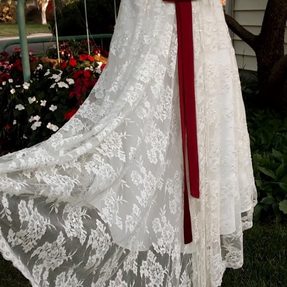 FINAL lvg 9/15 Designer Gown Tea Length wedding quinceanera ball formal - Picture 9 of 16